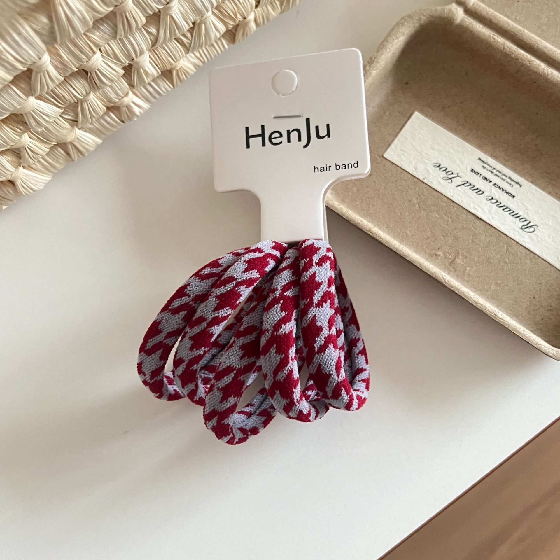 Women's Thickened Non-Damaging Cloth Hair Ties Plaid & Polka Dots