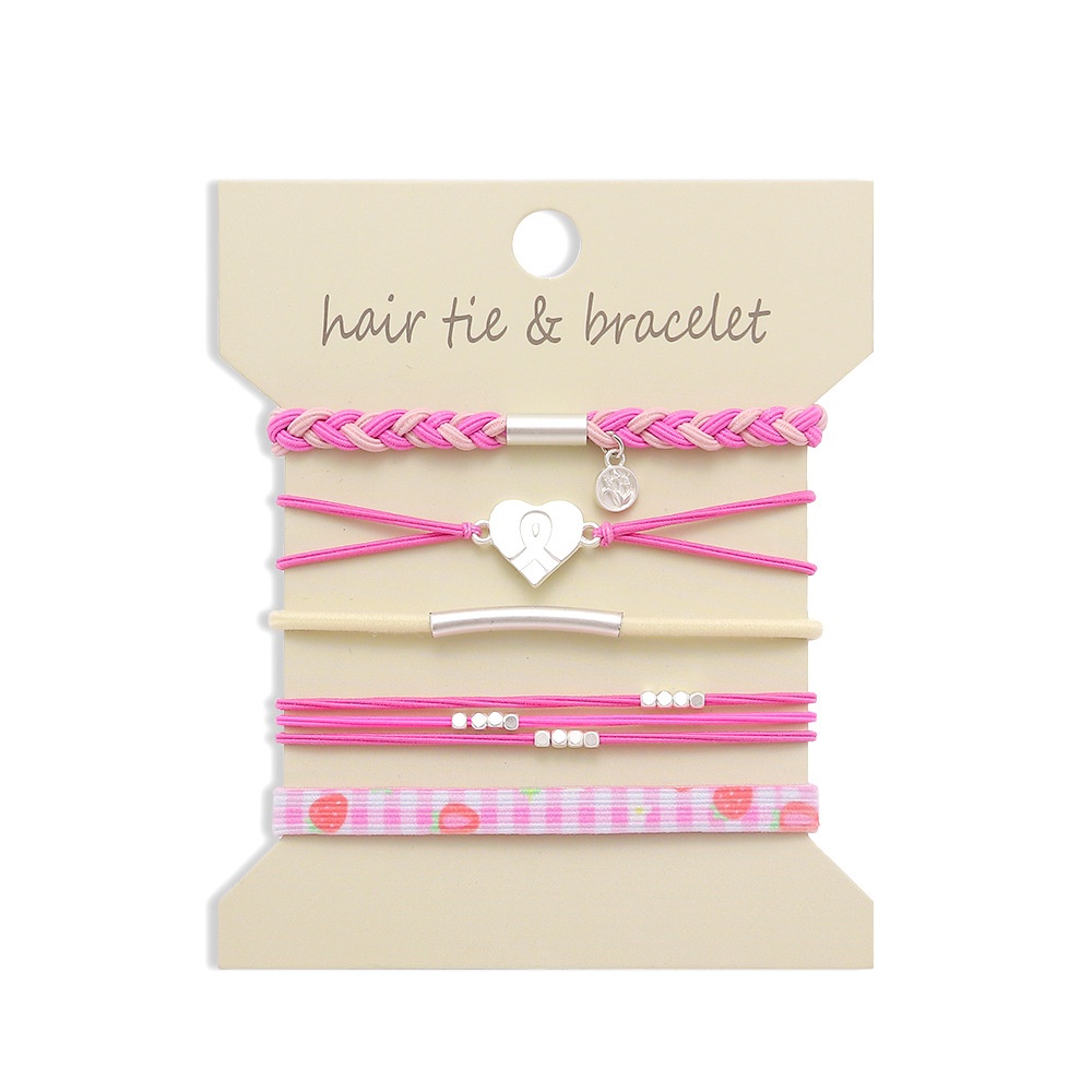 Women Elastic Hair Band Bracelet Metallic Boho Handmade Bowknot