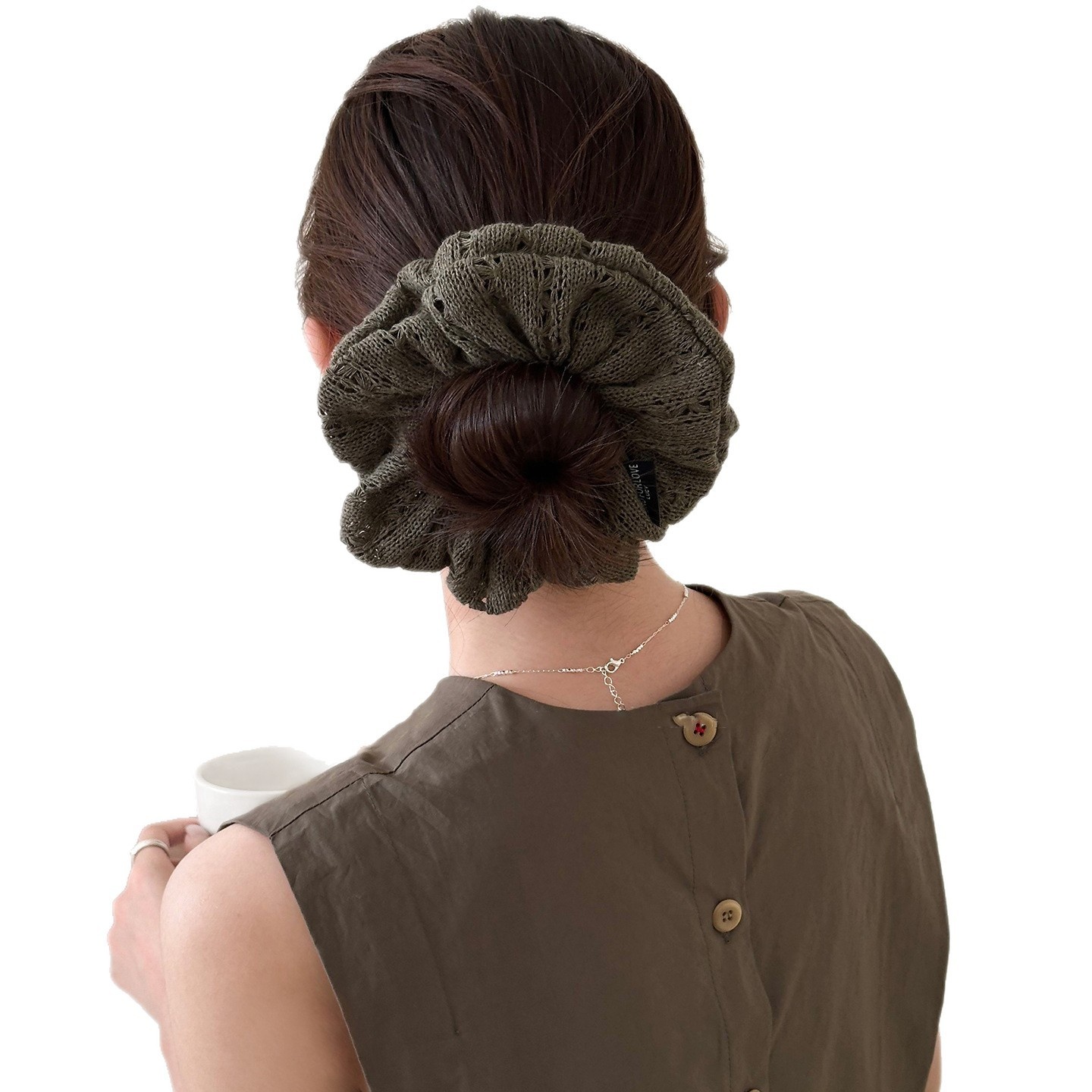 Women's Autumn Winter Knitted Wool Hair Ties No Damage Elegant Hair Bands