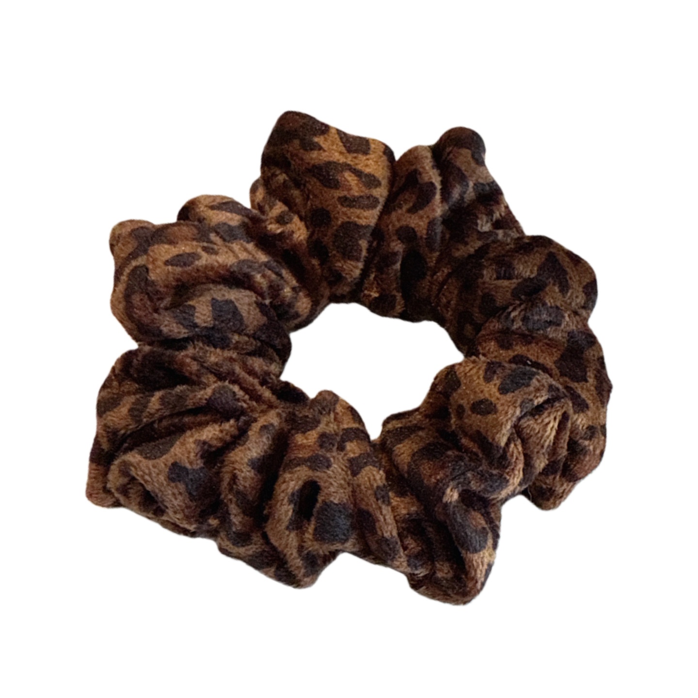 Women's Vintage Winter Velvet Elastic Hair Scrunchies Leopard Print