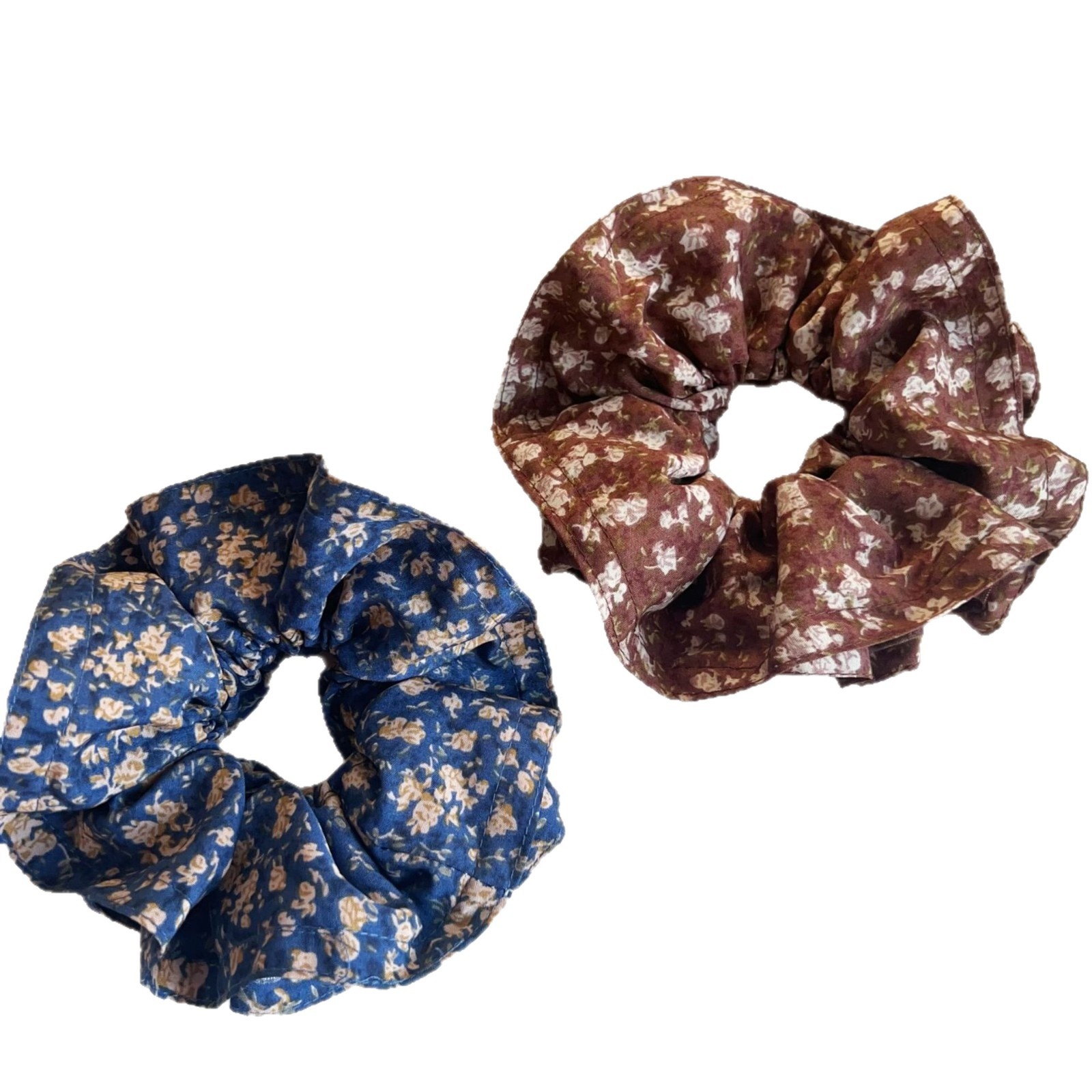 Women's Daily Large Fabric Elastic Hair Scrunchies Floral Plaid