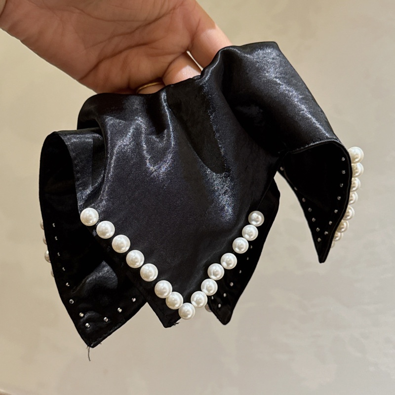 Women's Elegant Large Cloth Scrunchie Banquet Hair Tie Ditsy Floral