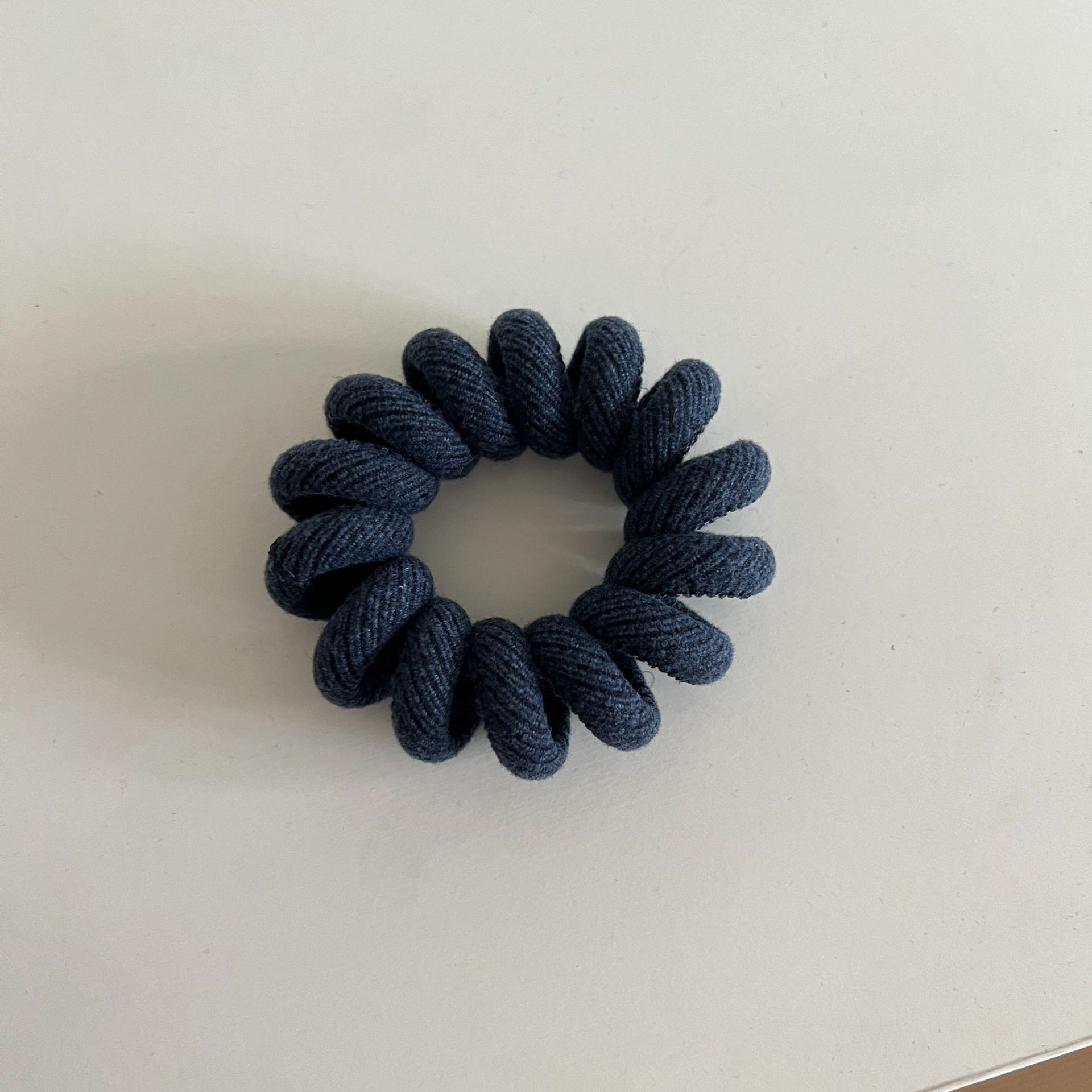 Women Velvet Seamless Phone Wire Hair Band All Seasons Solid Blue Gray Coffee