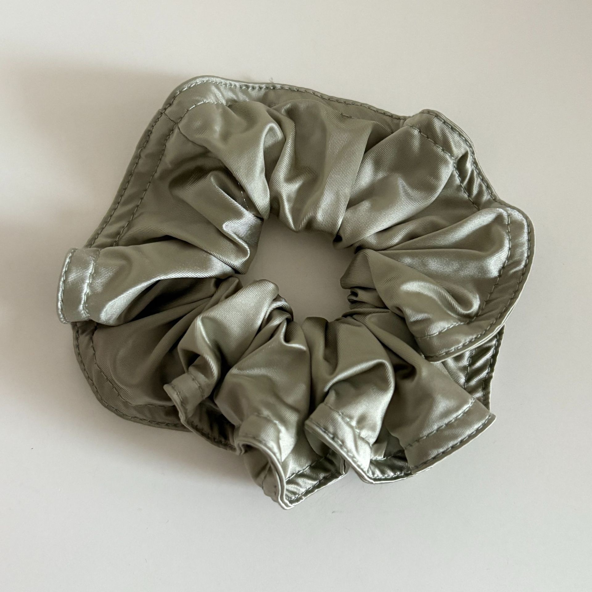 Women's Elegant Satin Scrunchie Hair Tie For Spring Solid Black