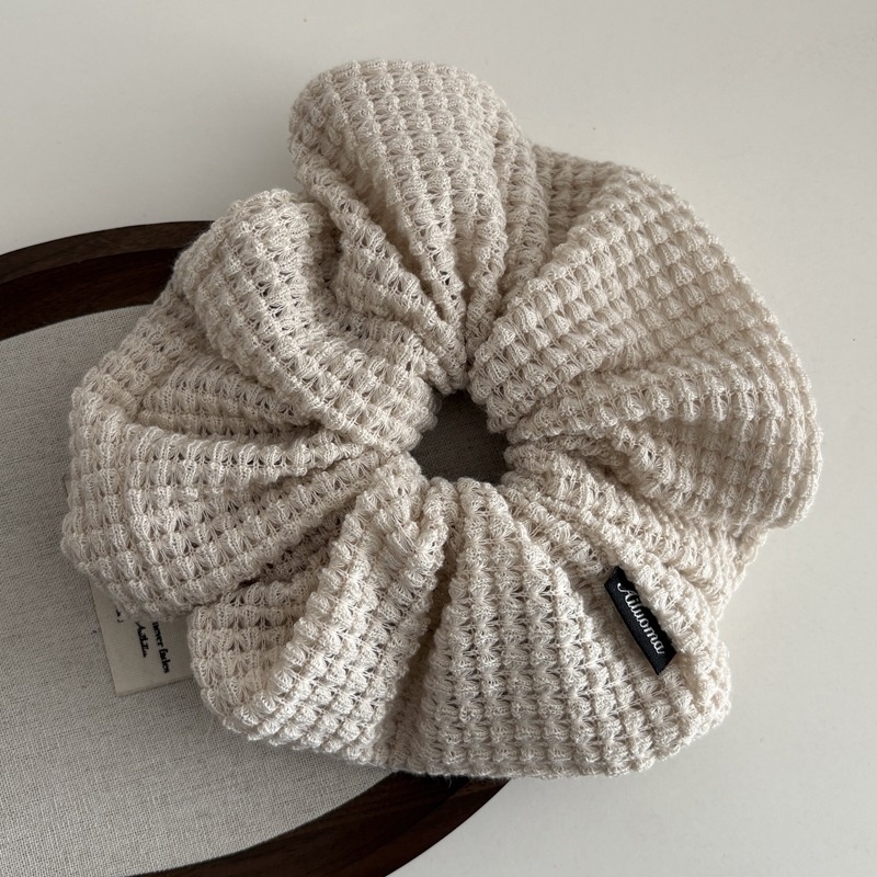 Women's Soft Warm Knitted Large Bow Elastic Hairband Solid Color