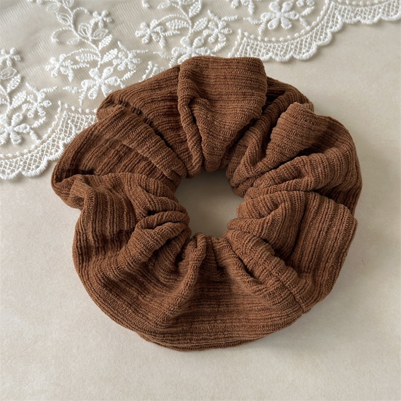 Suitable For Women In Autumn And Winter Season Winter Thick Wool Elastic Hairband Casual Solid Color Hairband For Bun And Ponytail