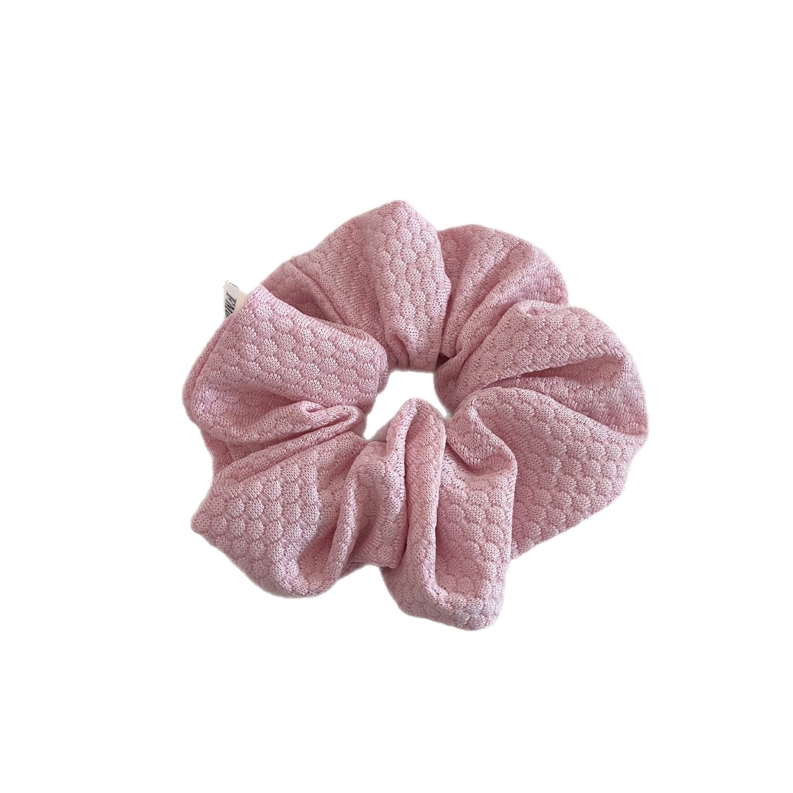 Women's Versatile Bubble Knitted Cloth Elastic Hair Ties Solid Cream Colors