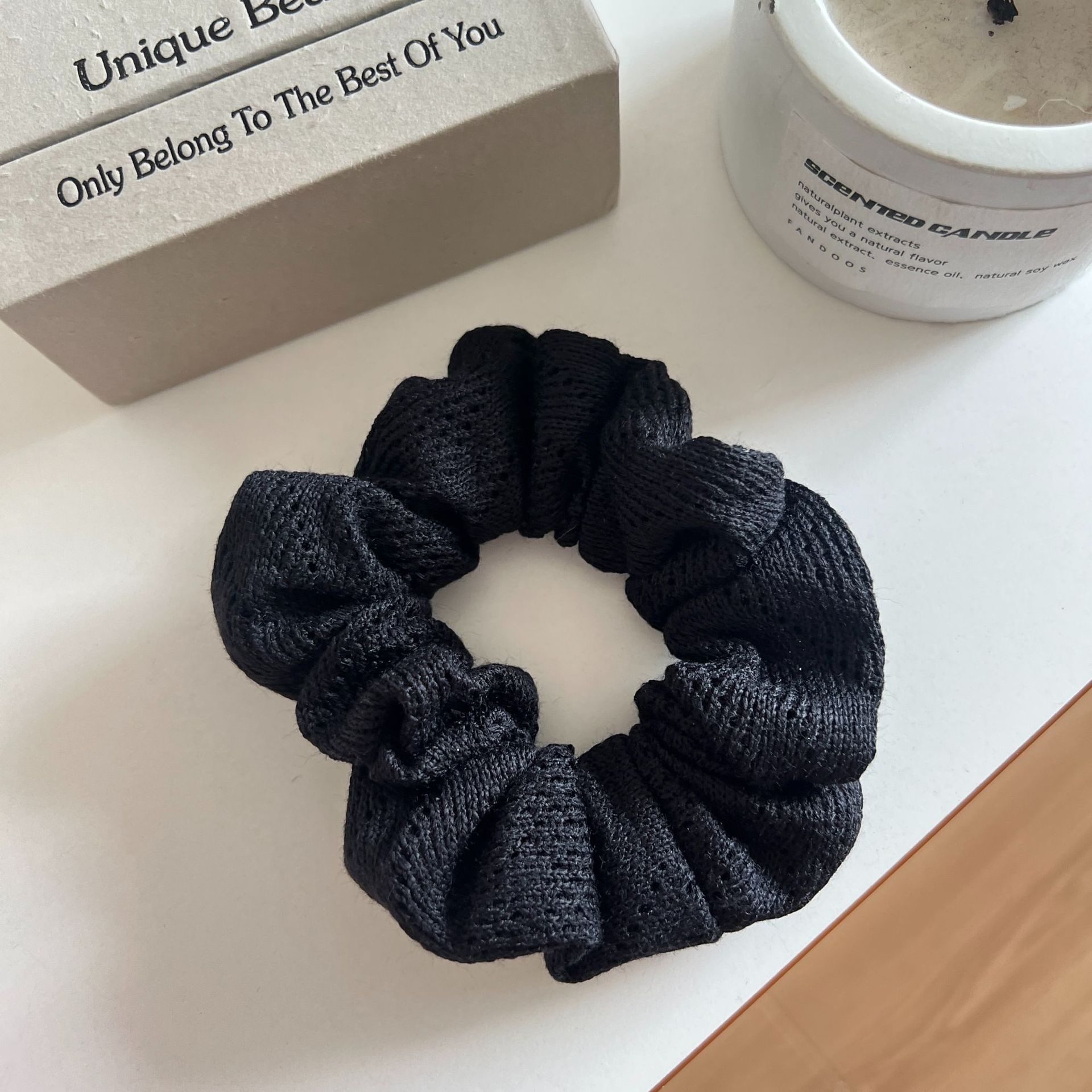 Women's All-Season Knitted Hollow Cloth Hairband Solid Color