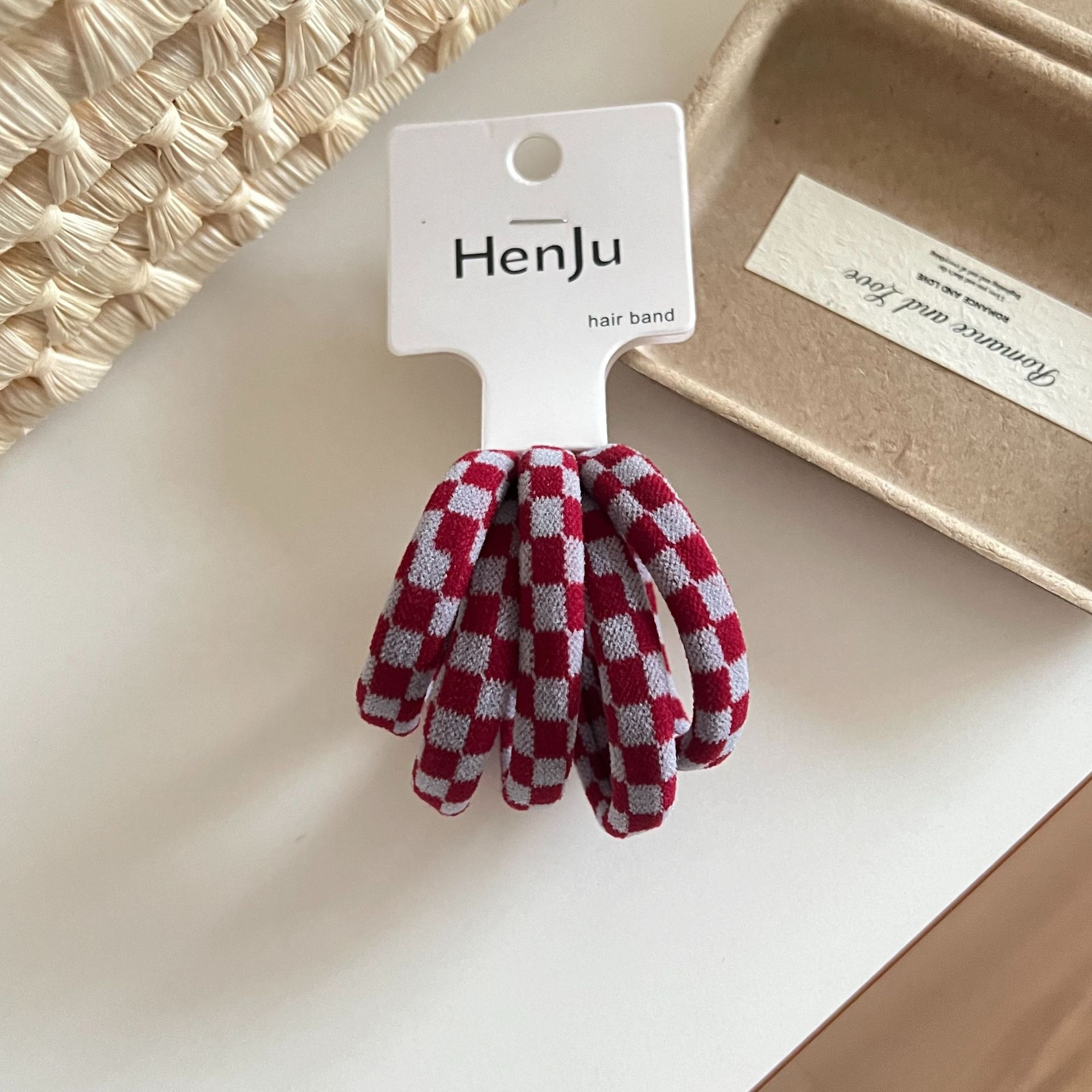 Women's Thickened Non-Damaging Cloth Hair Ties Plaid & Polka Dots
