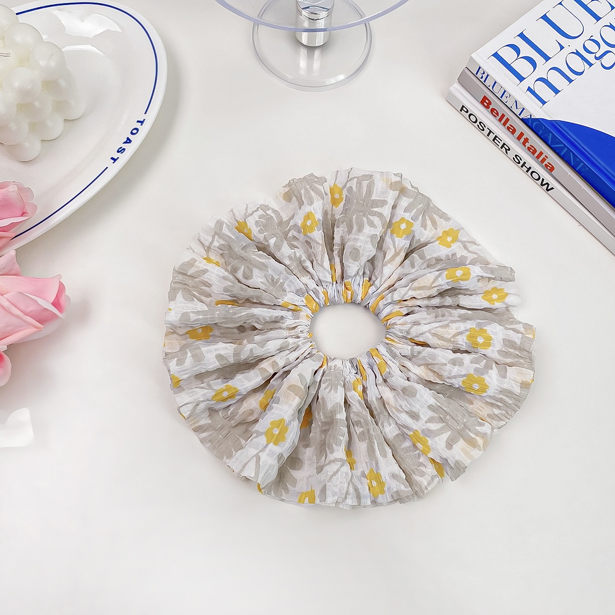 Women's Simple Daily Street Cloth Hair Tie Stripe Flower Pattern