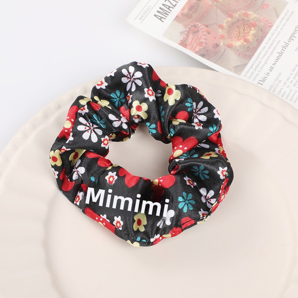 Women's Fabric Elastic Ponytail Holder Hairband Country Ditsy Floral