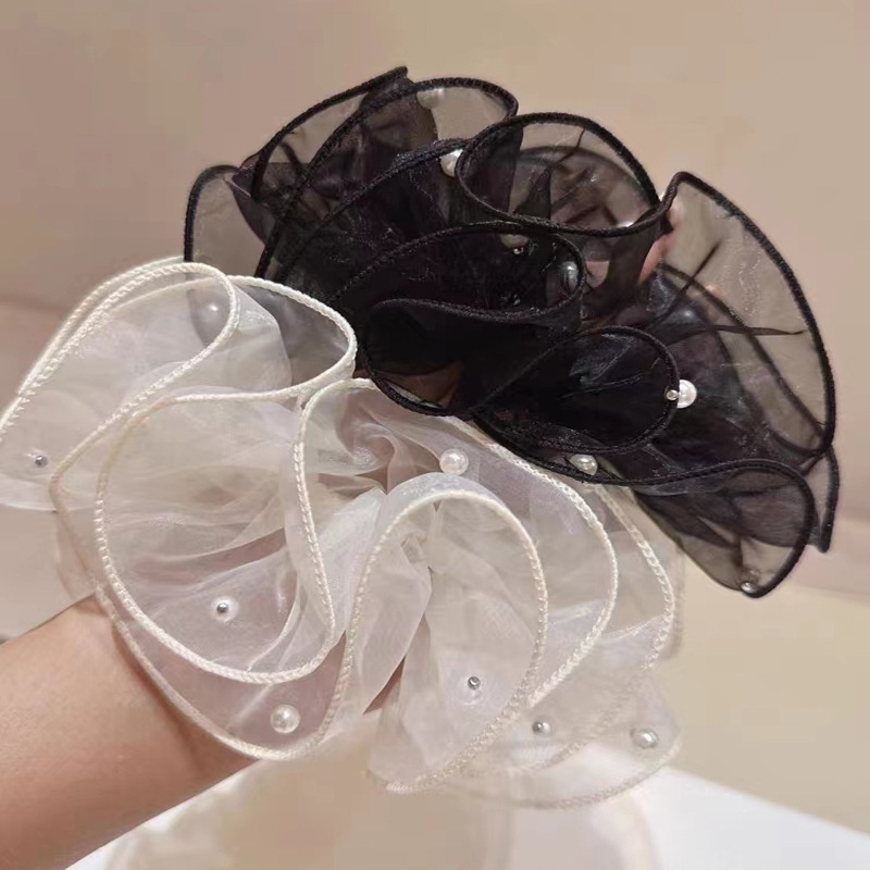 Women's Elegant Irregular Cloth Hair Tie For Weekend Solid Color