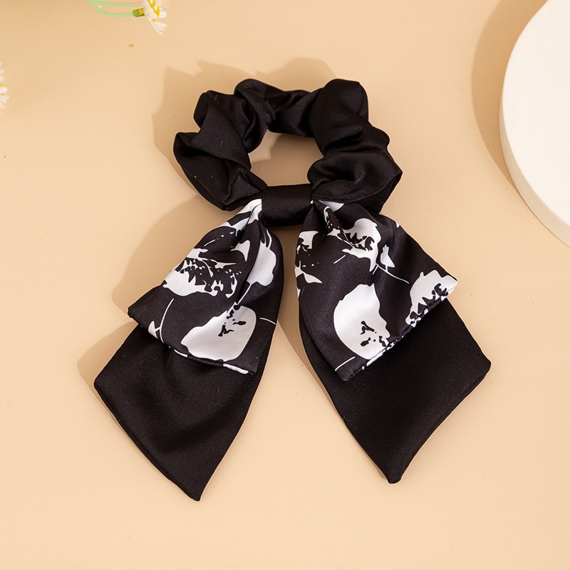 Women's Elegant Large Bowknot Hair Tie Scrunchie Retro French Satin