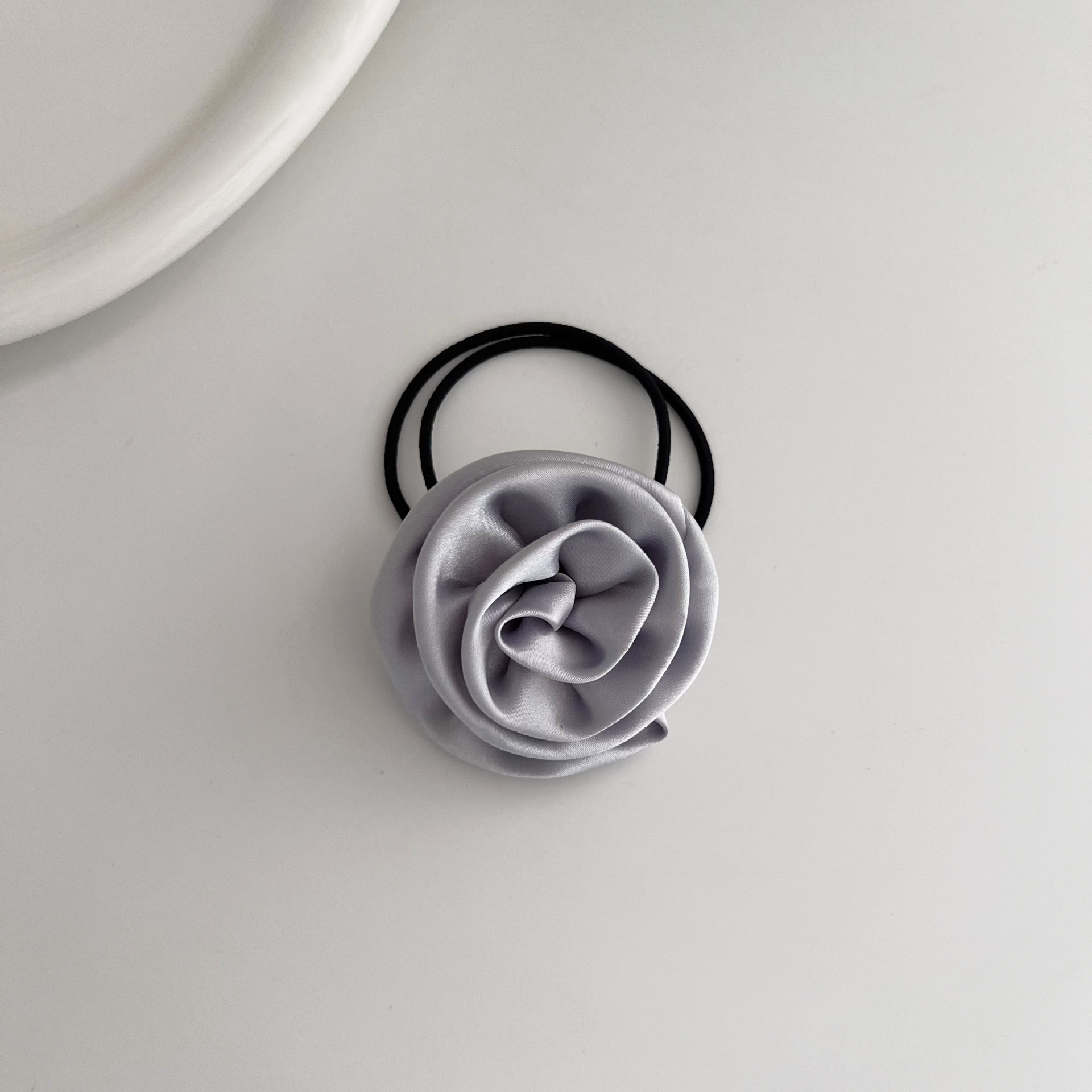 Women's Noble Satin 3D Flower Headband For Styling Champagne Rose