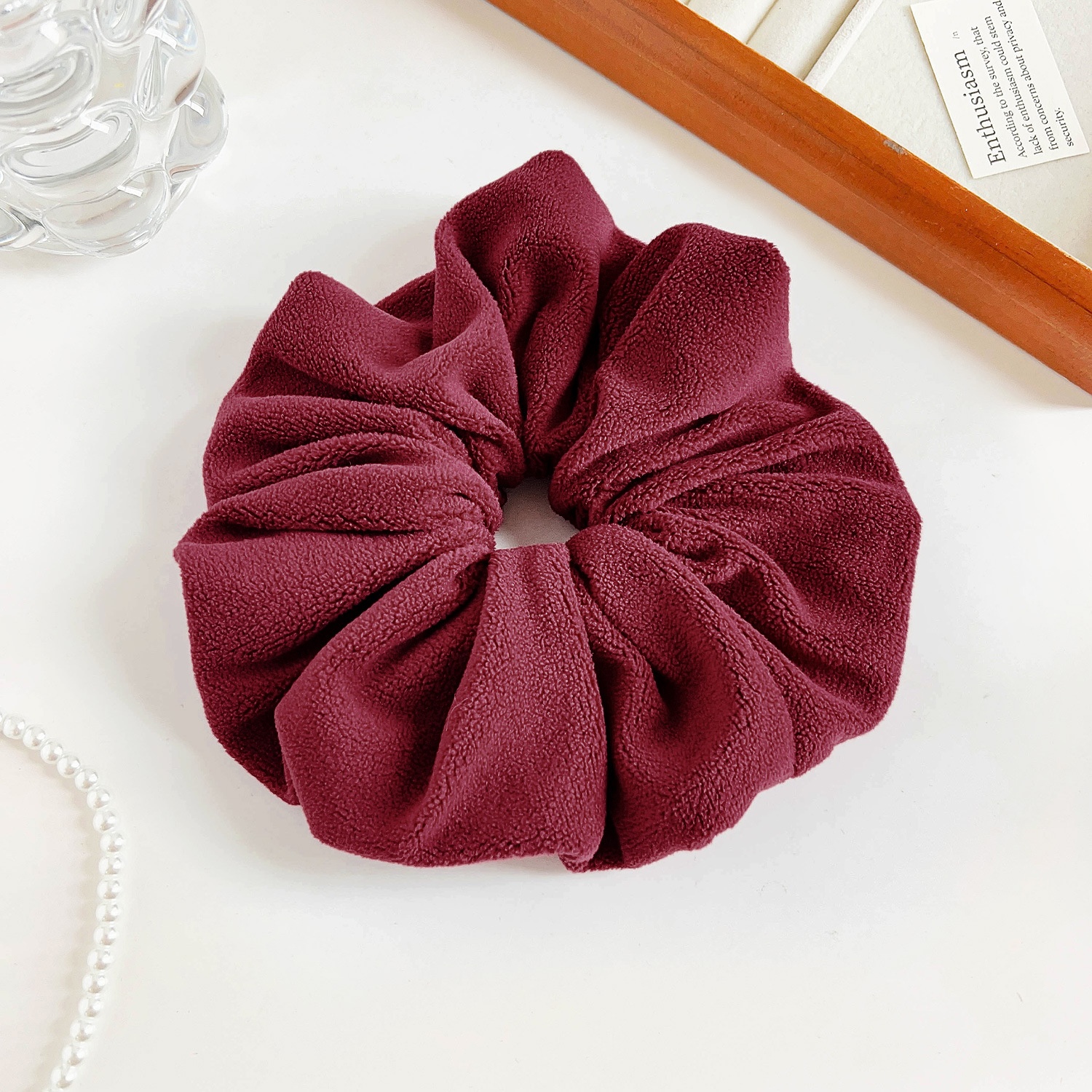 Women's Retro Velvet Hair Ties Autumn Winter Plush Knit Scrunchies