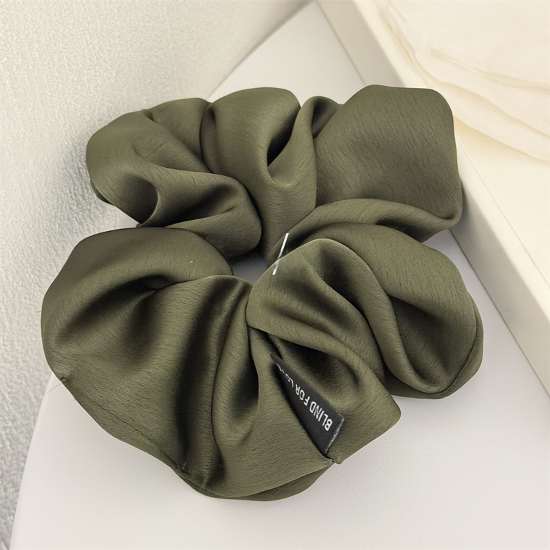 Women's Simple Satin Hair Tie For Spring Commute Solid Blue And Grey