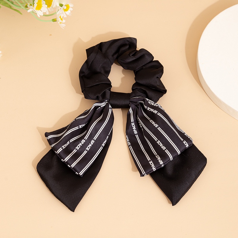 Women's Elegant Large Bowknot Hair Tie Scrunchie Retro French Satin