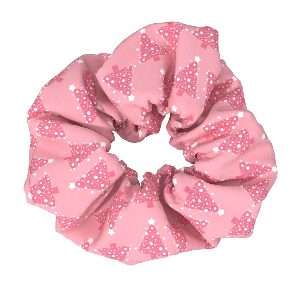 Women's Large Bow Hair Ties Festive Christmas Tree Pattern Cloth Headwear