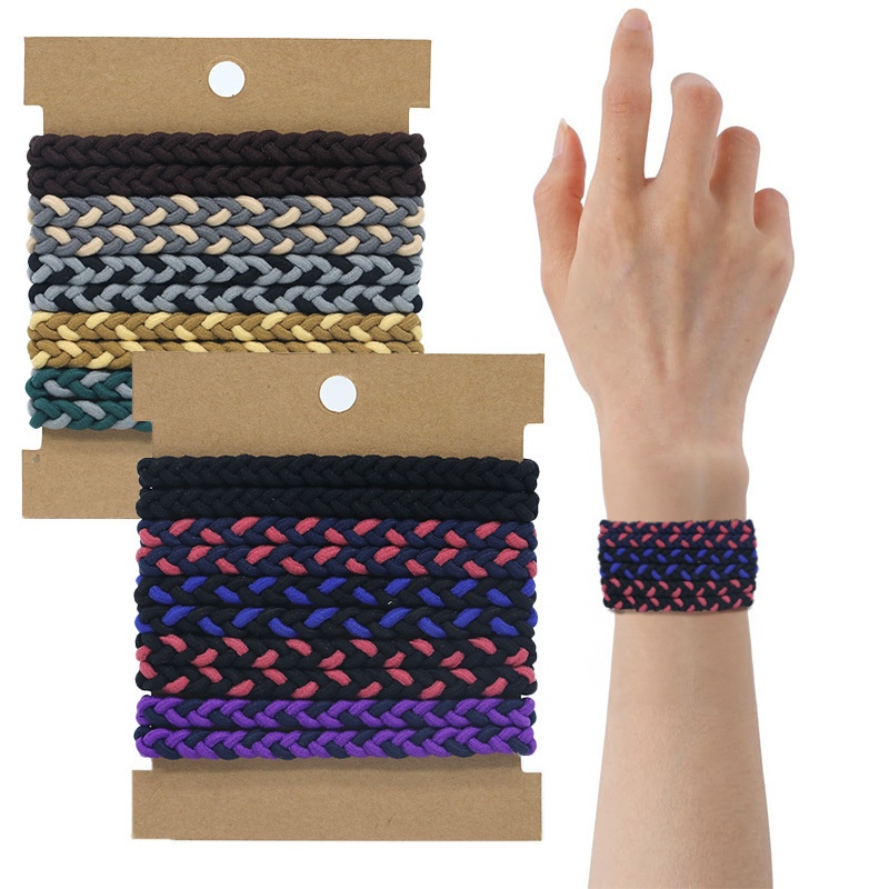 Men's Business Woven Headband Scarf Color Block Synthetic Fiber Hair Tie