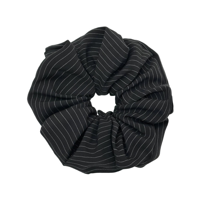 Women's Cloth Lazy Low Bun Maker Hair Tie Autumn Winter Striped