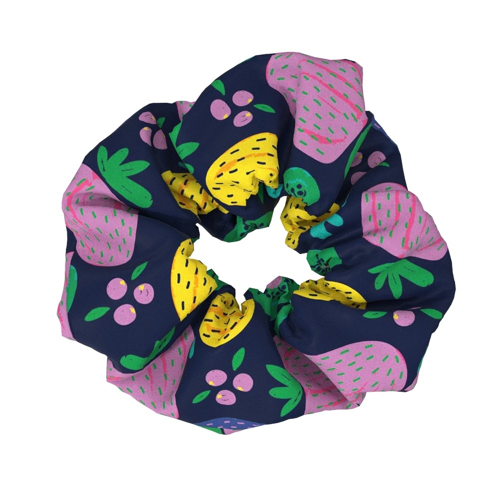 Women's Fabric Elastic Scrunchie Hair Tie Sweet Strawberry Pattern