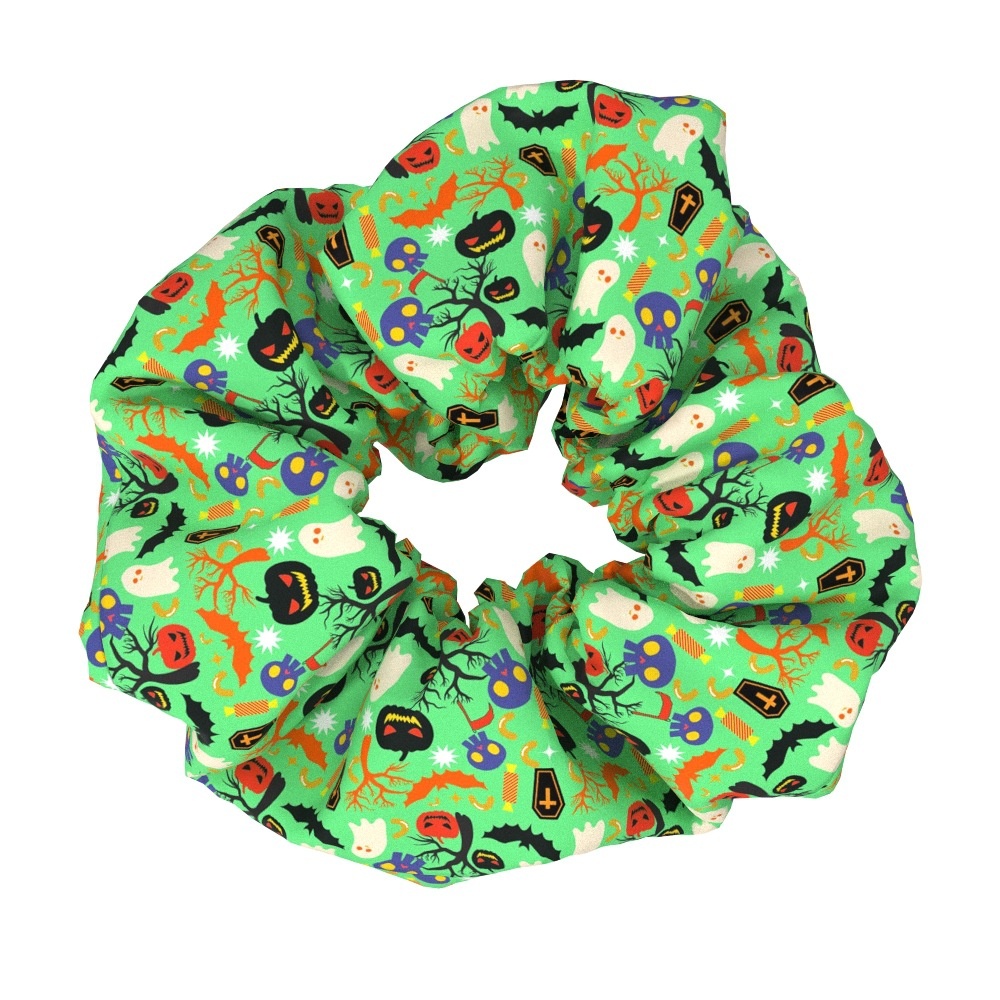 Women's Halloween Party Fabric Hair Scrunchies Printed Pattern