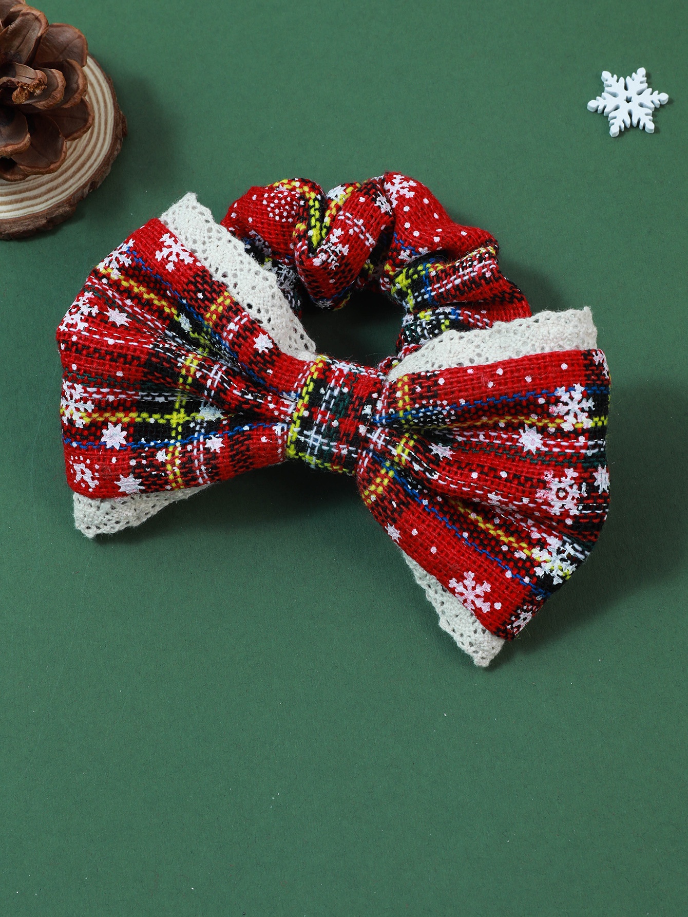 Women's Outdoor Fabric Bowtie Hair Ties Cute Floral Fruit Print