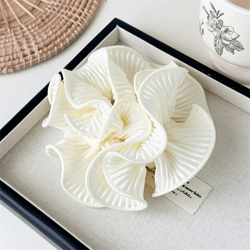 Wrinkled Wood Grain Hairband For Women, Low Bun Elastic Hairband, Multi-layer Pig Belly Hairband