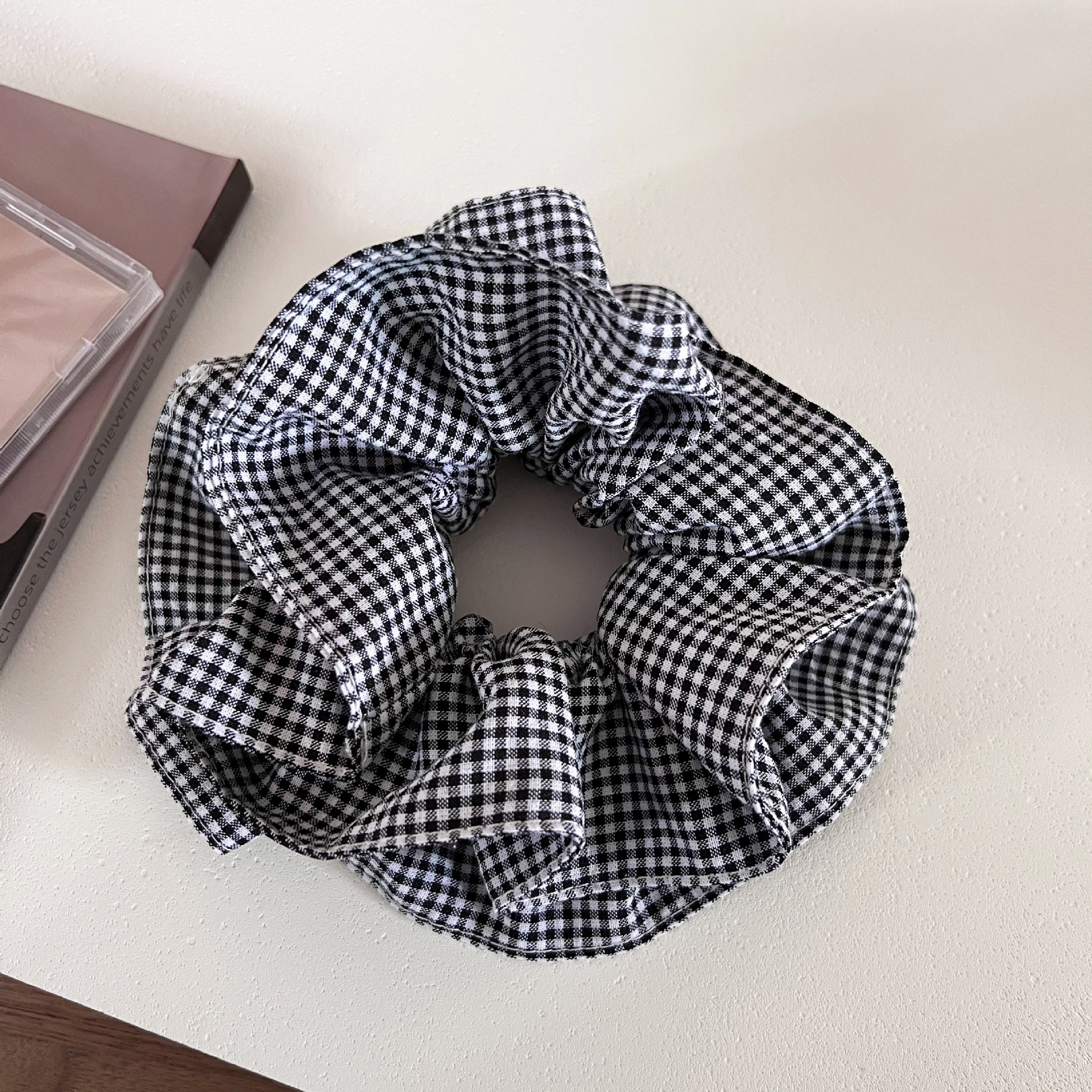 Women's Vintage Cloth Double Layer Bow Hair Tie Daily Accessories Plaid