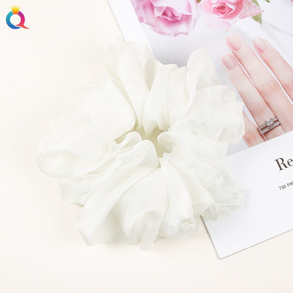 Women's Simple Daily Pleated Cloth Hair Scrunchie Solid Color