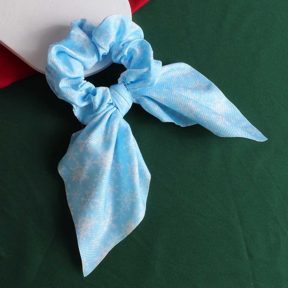 Women's Festive Plaid Scrunchies Cute Christmas Cloth Hair Ties