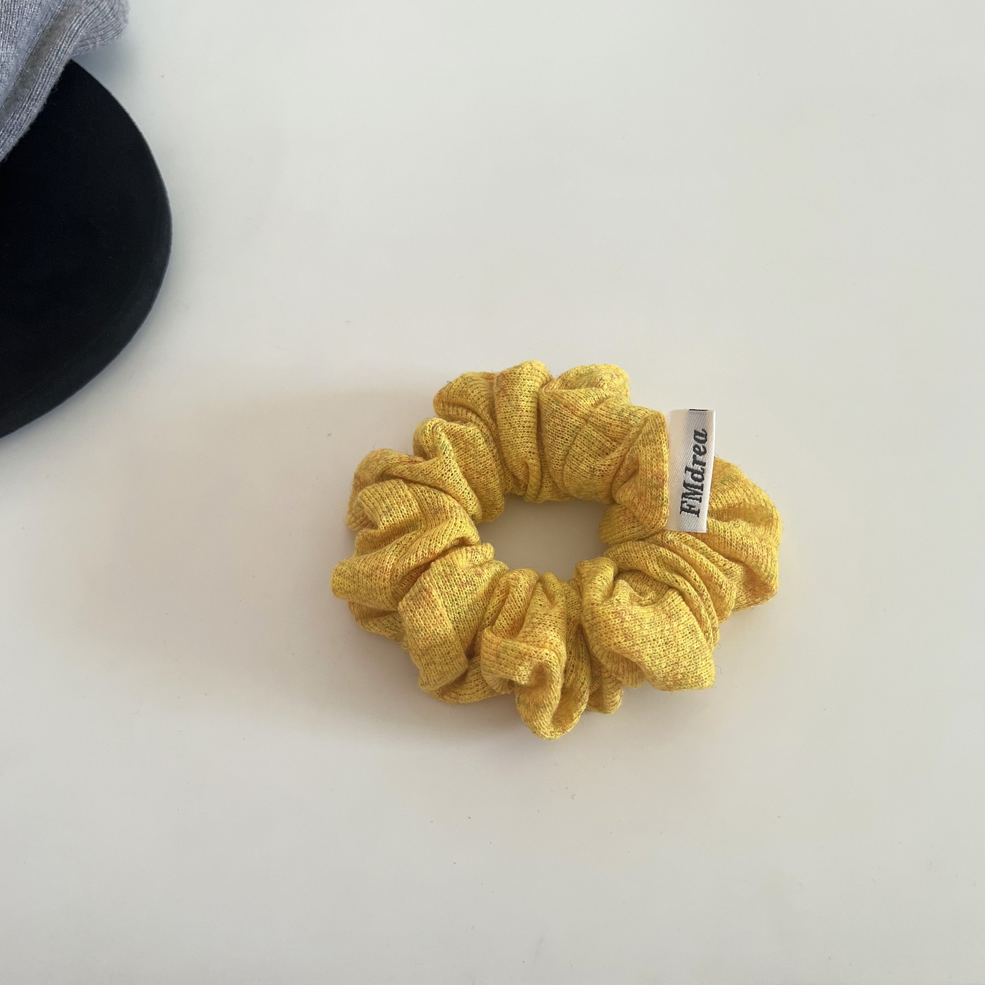 Women's Knitted Cloth Elastic Low Bun Hair Tie Simple Solid Spring Color