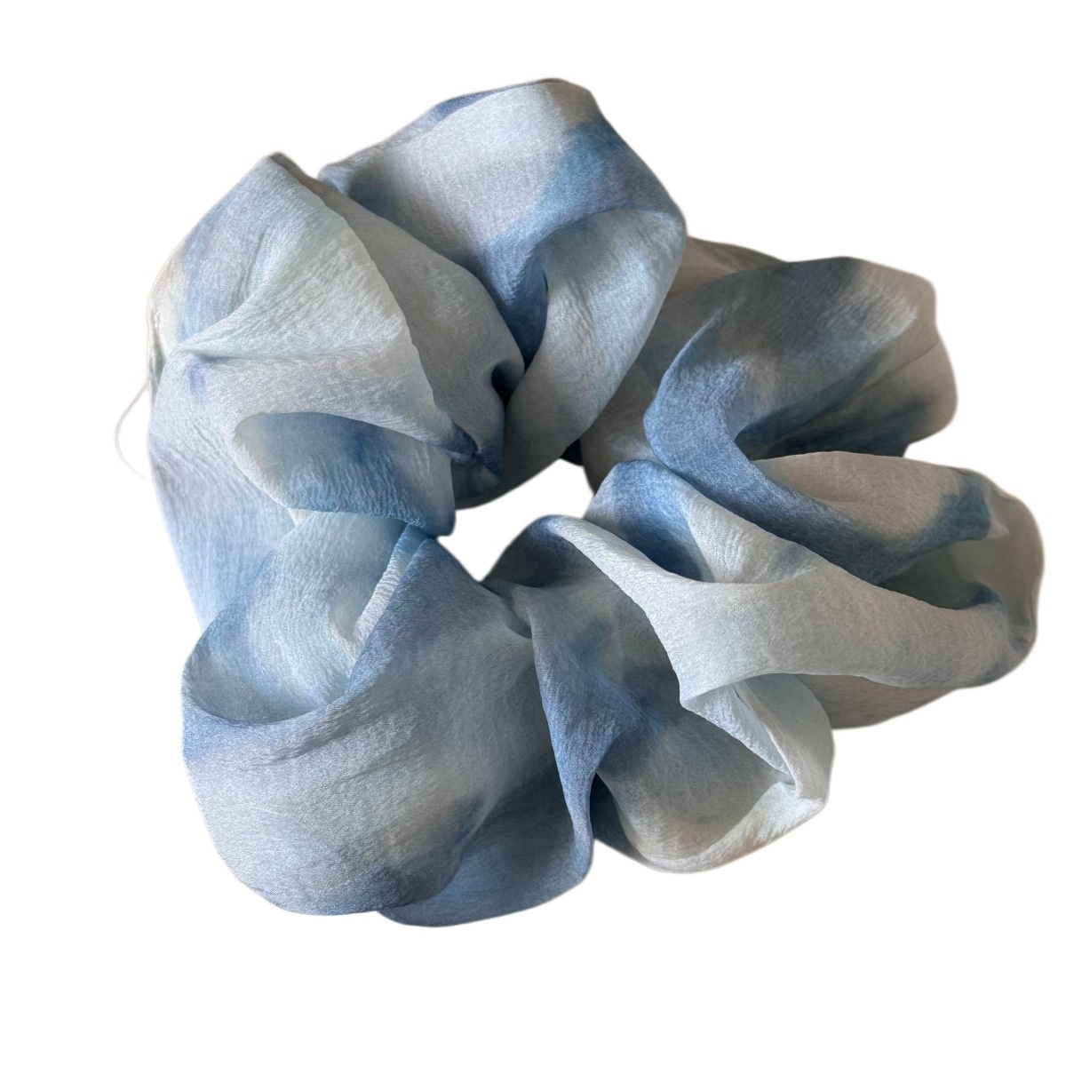 Women's Sweet Summer Soft Cloth Hair Scrunchie Blue Multicolor Tie Dye