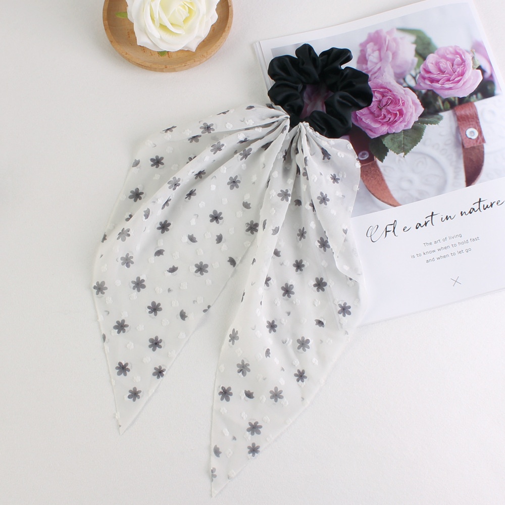 Women's Everyday Gauze Bowknot Hair Tie Scrunchie Colorful Ditsy Floral