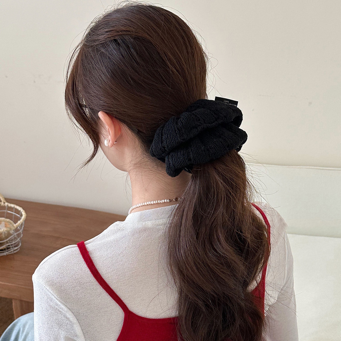 Women's Autumn Winter Knitted Wool Hair Ties No Damage Elegant Hair Bands