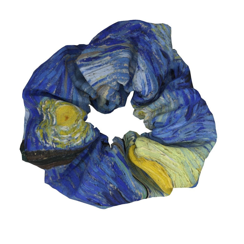 Women's Sweet Cloth Hair Ties Retro Van Gogh Floral Oil Painting