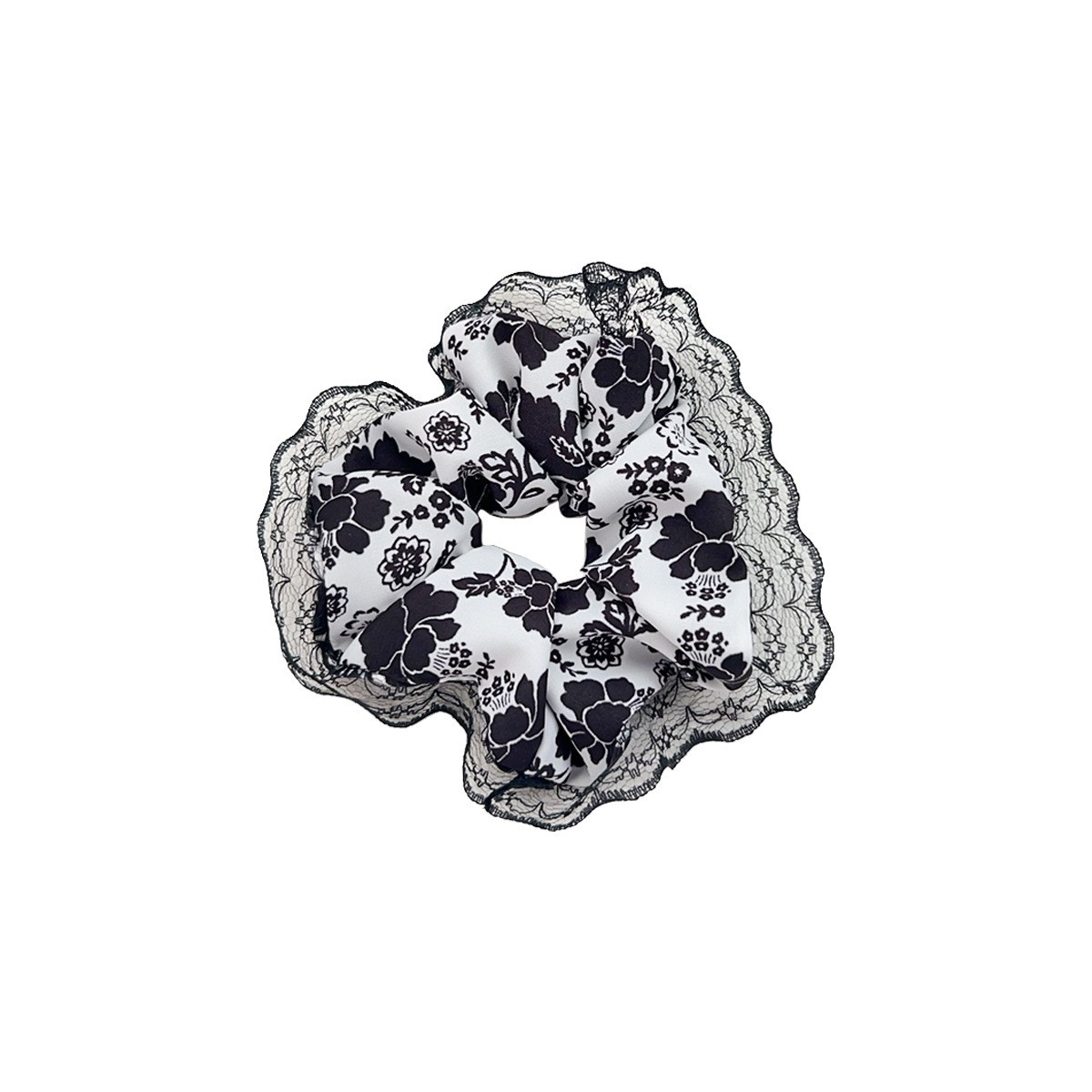 Women's High Elasticity Office Cloth Hair Bands Retro Floral Pattern