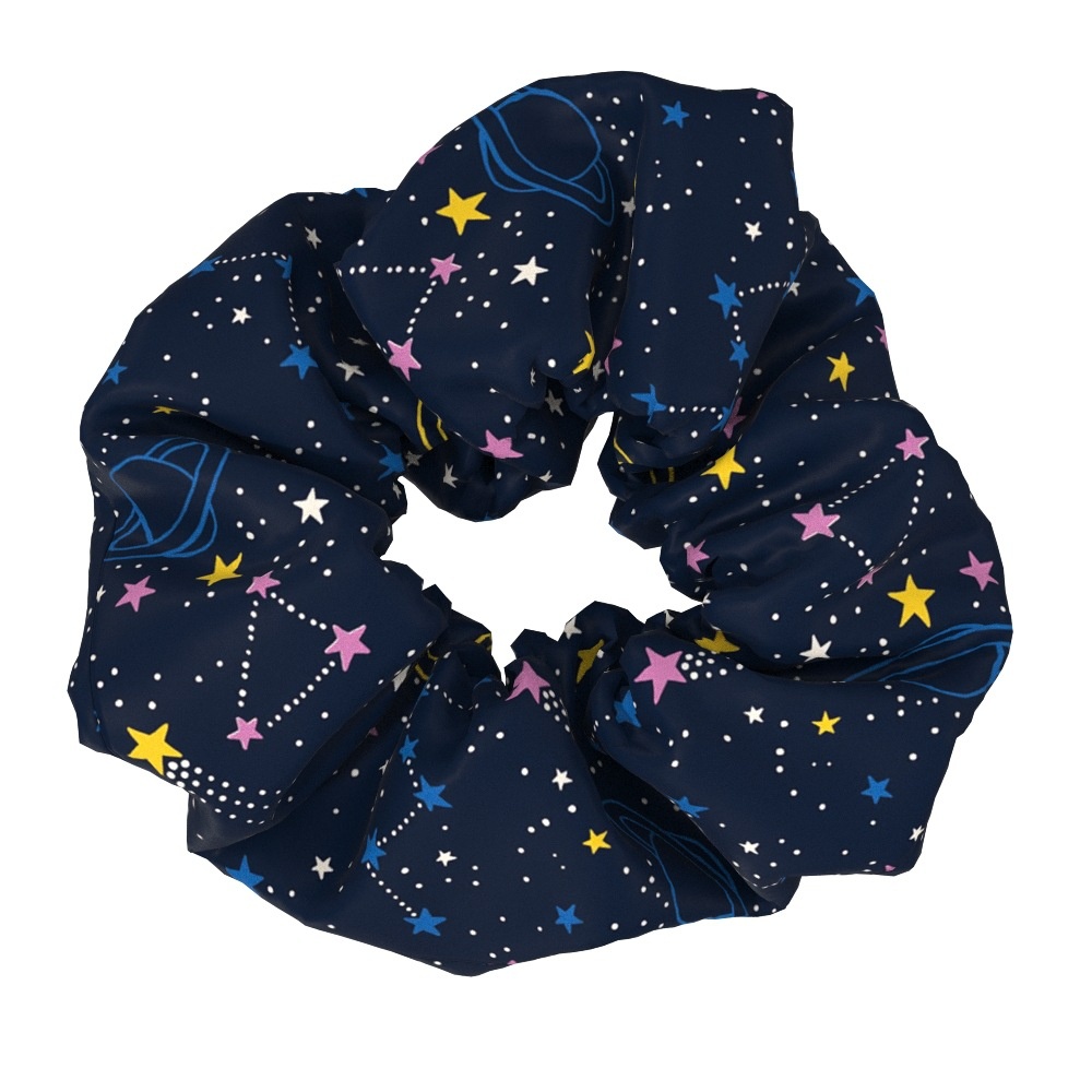 Women's Daily Handmade Fabric Hair Scrunchies Star Moon Floral