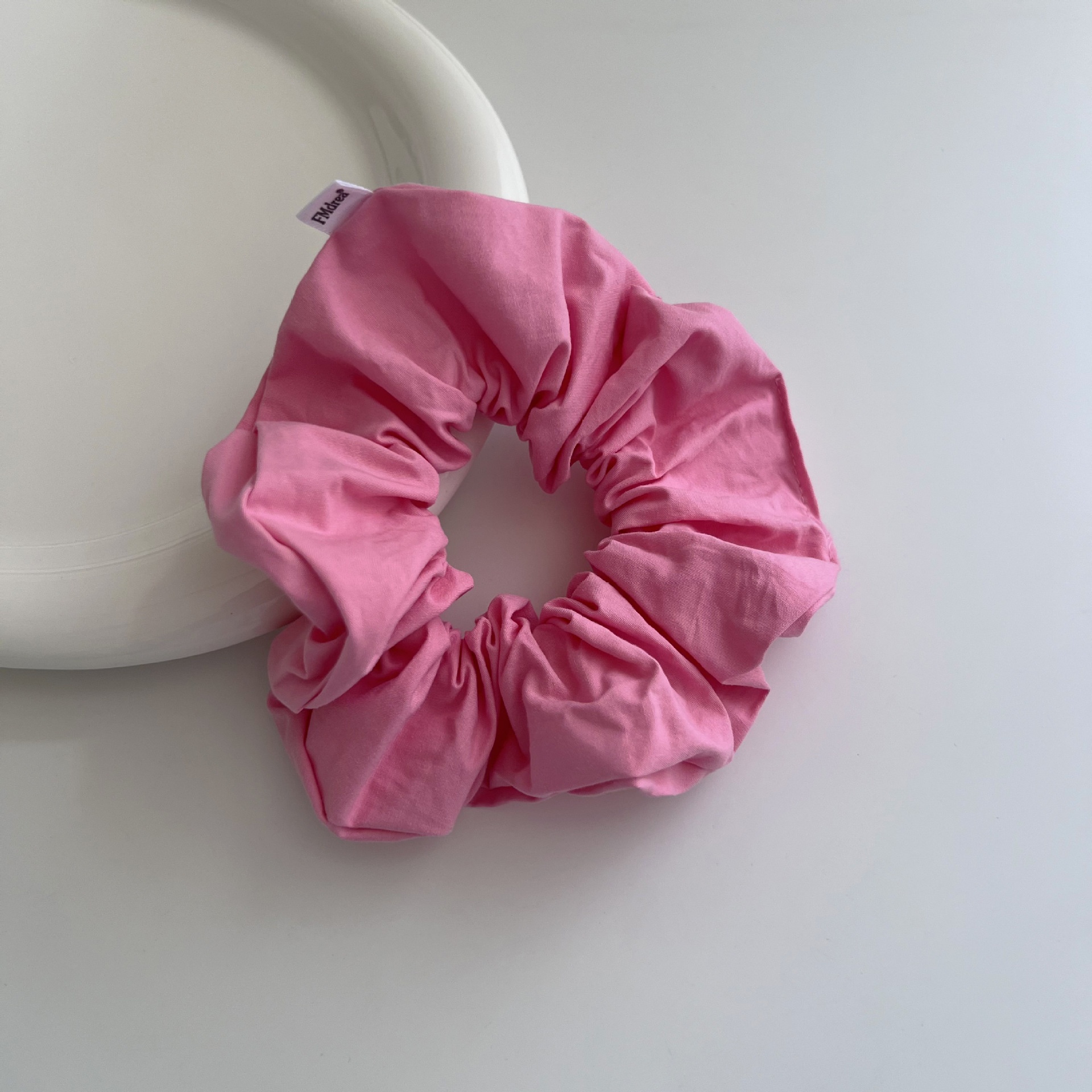 Women's Elegant Cloth Scrunchie Ponytail Holder Solid Colorful