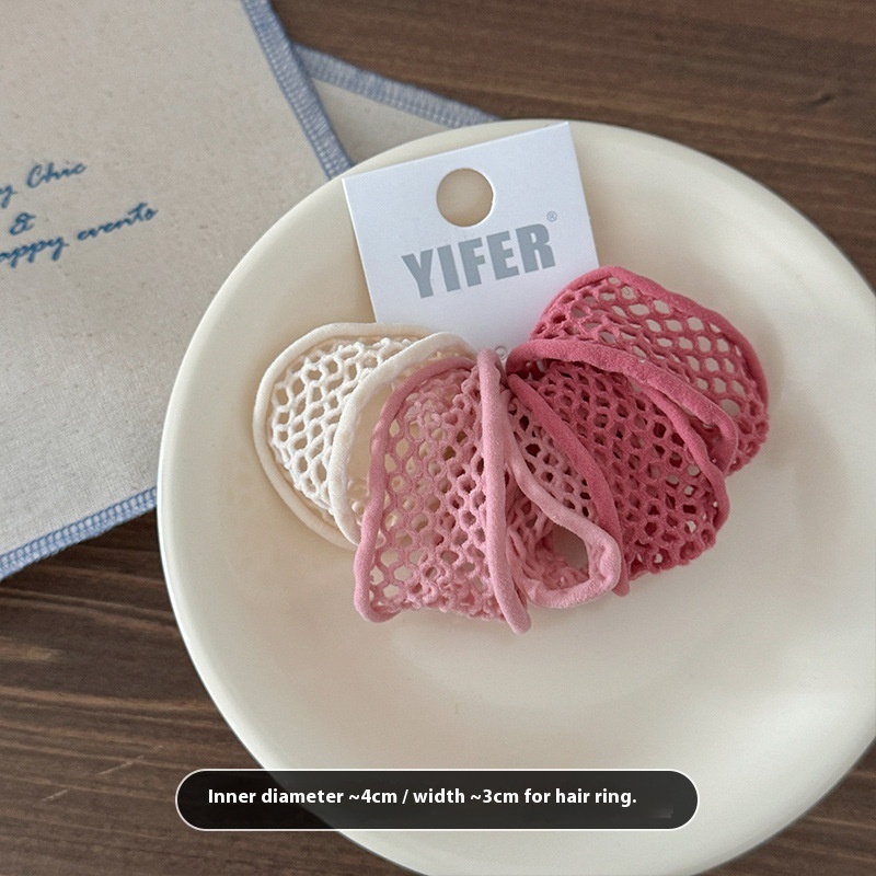 Women's High Elastic Mesh Ponytail Hair Ties Braided Fabric