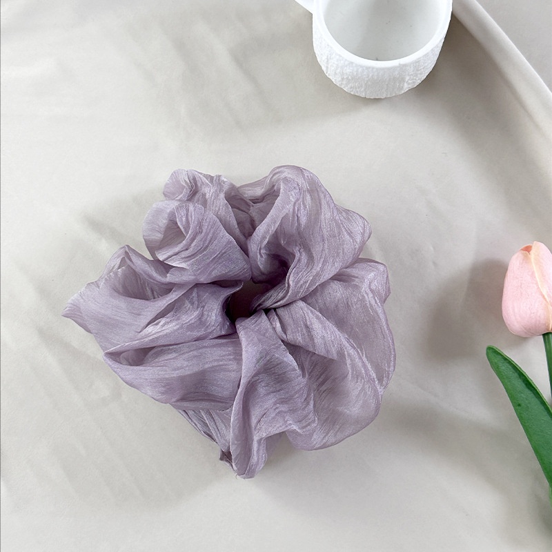 Women's Mesh Pleated Hair Ring Gentle Japanese Cloth Elastic Scrunchie Tie