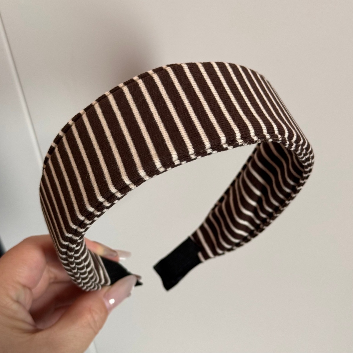 Large Striped Fabric Headband Super Elastic Retro Lazy Polyester Headband Suitable For All Seasons
