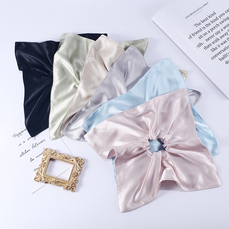 Women's Handmade Silk Windmill Hair Tie Elegant Spring Floral Headwear