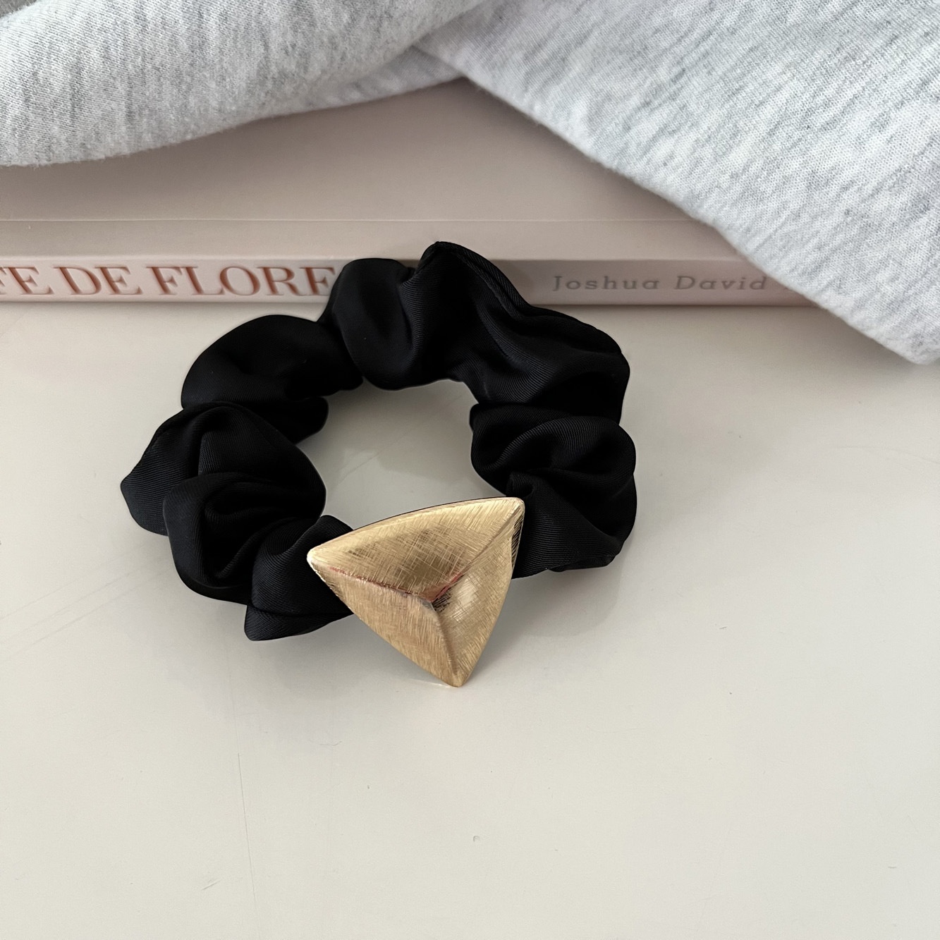 Women Metal Headband French Style Brushed Alloy Gold Heart Geometric