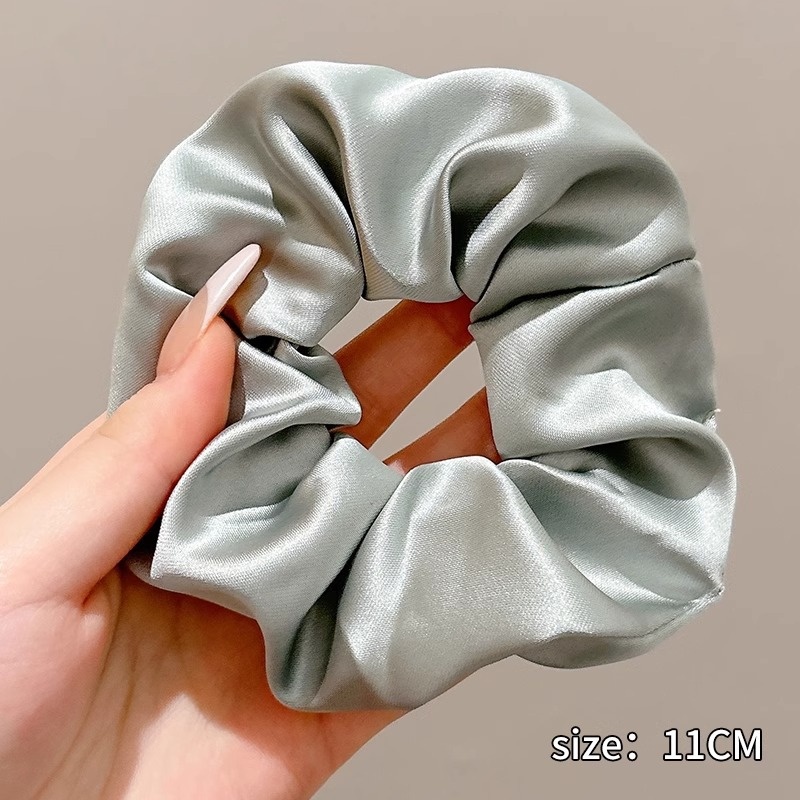 Women's High-End Oversized Satin Scrunchie Hair Accessories Printed
