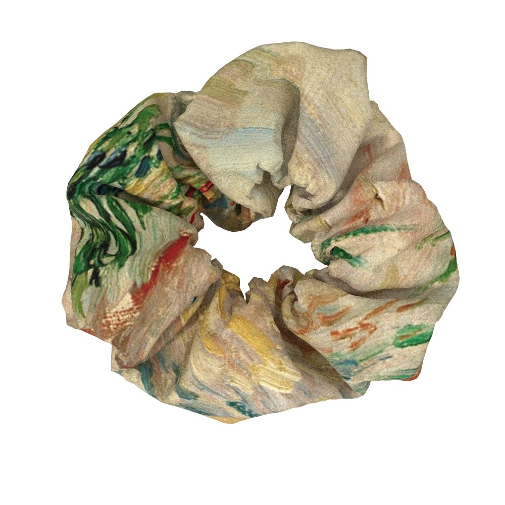 Women's Sweet Cloth Hair Ties Retro Van Gogh Floral Oil Painting