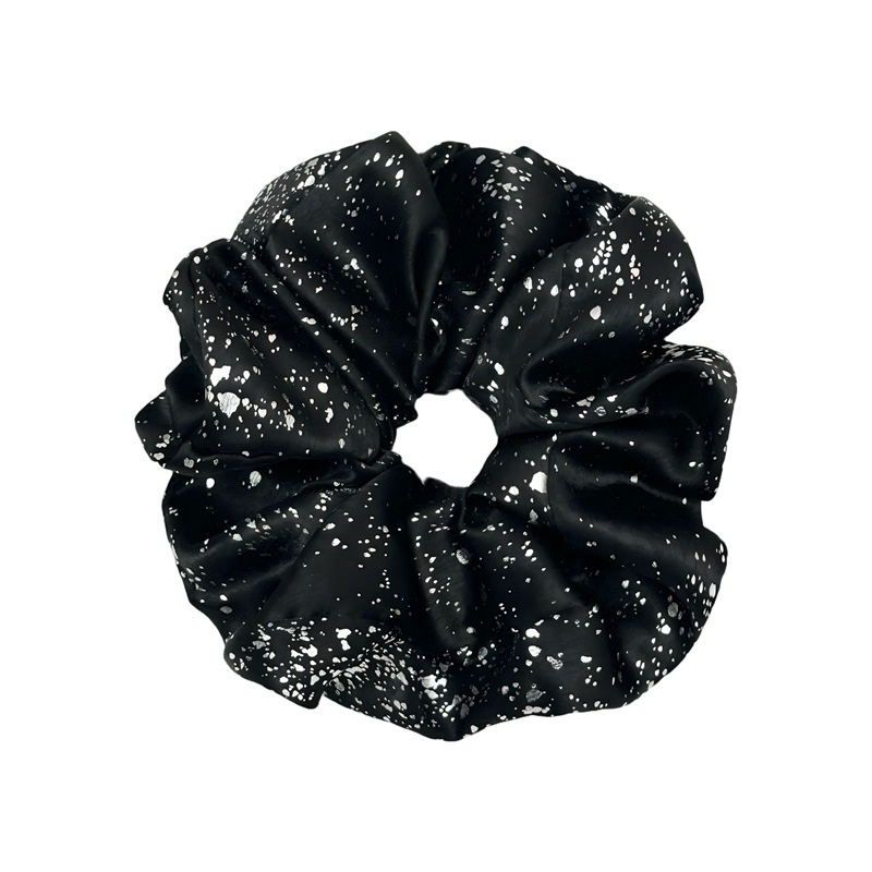 Women's Shiny Elastic Fabric Headband Hair Tie Solid Blue Champagne Black