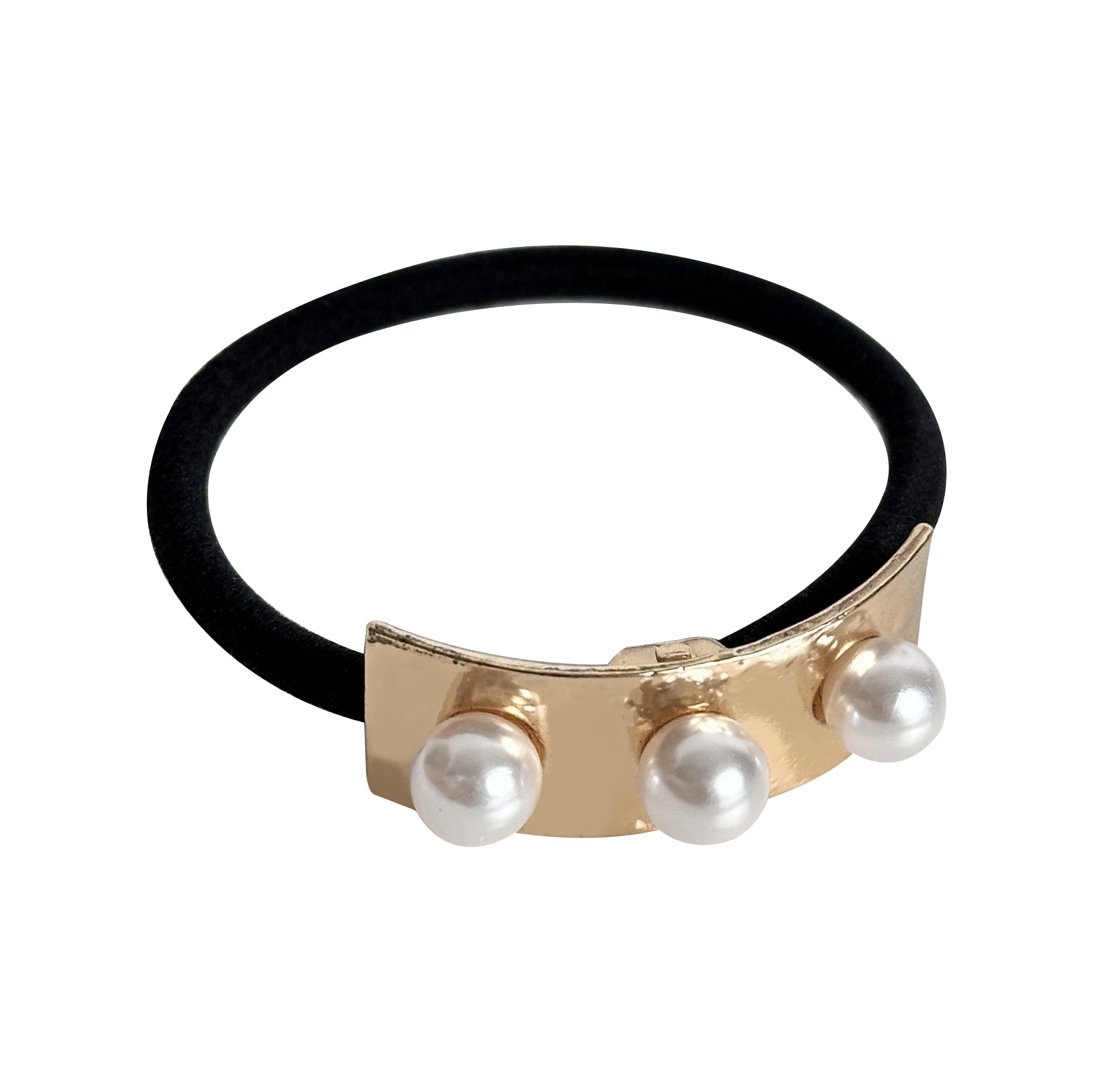 Women's Minimalist Metal Hair Ties Chic Cold Tone Stoving Varnish Bands