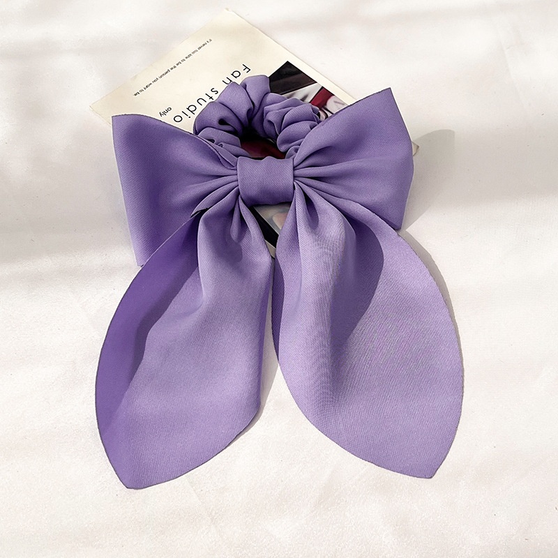 Women's Classic Casual Butterfly Bowknot Hair Tie Solid Color