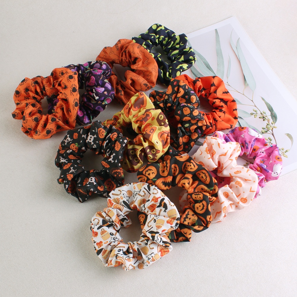 Women's Velvet Christmas Bow Hair Ties 12 Colors Santa Snowflake Patterns